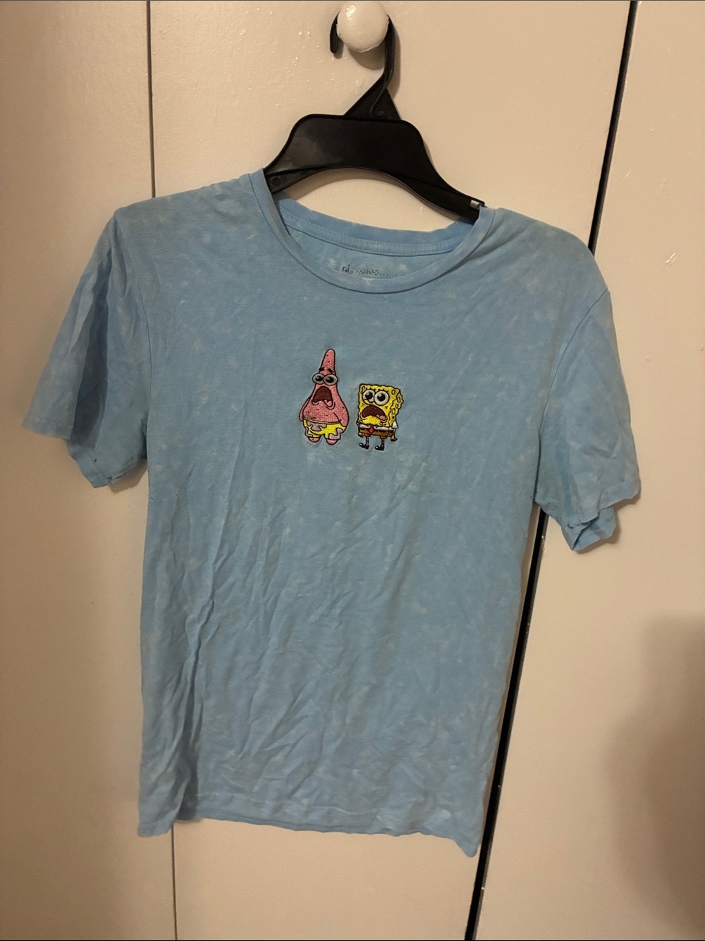 Men’s Blue SpongeBob & Patrick T-Shirt Size Small